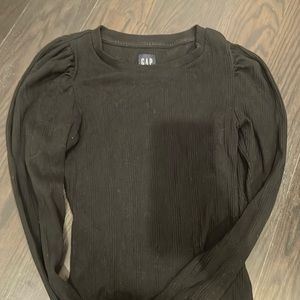 Gap puff sleeve black bodysuit